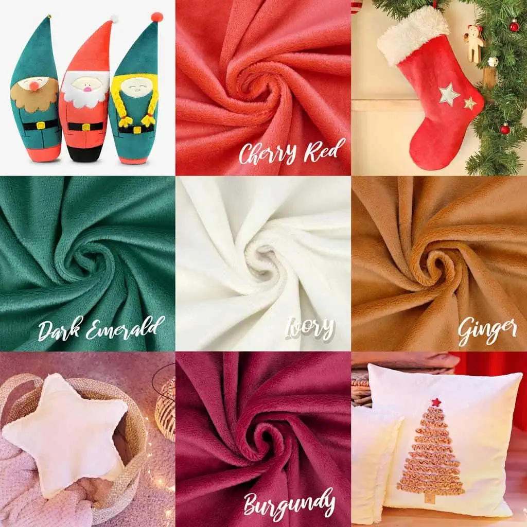 Bundle of 5: Minky CHRISTMAS fabric bundle (half size pieces) – SuperSoft SHORTY