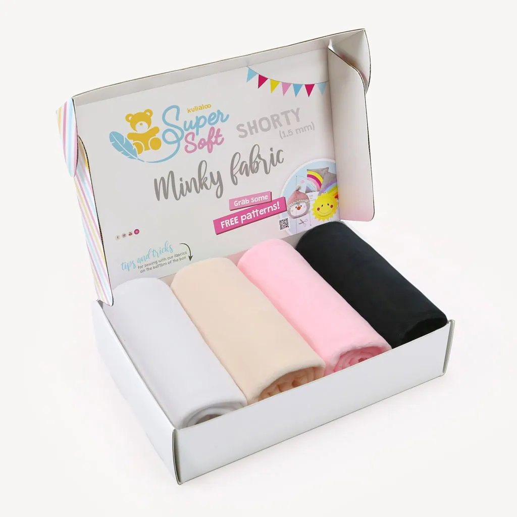 Bundle of 4: GREATEST HITS minky precut fabric pack – SuperSoft SHORTY