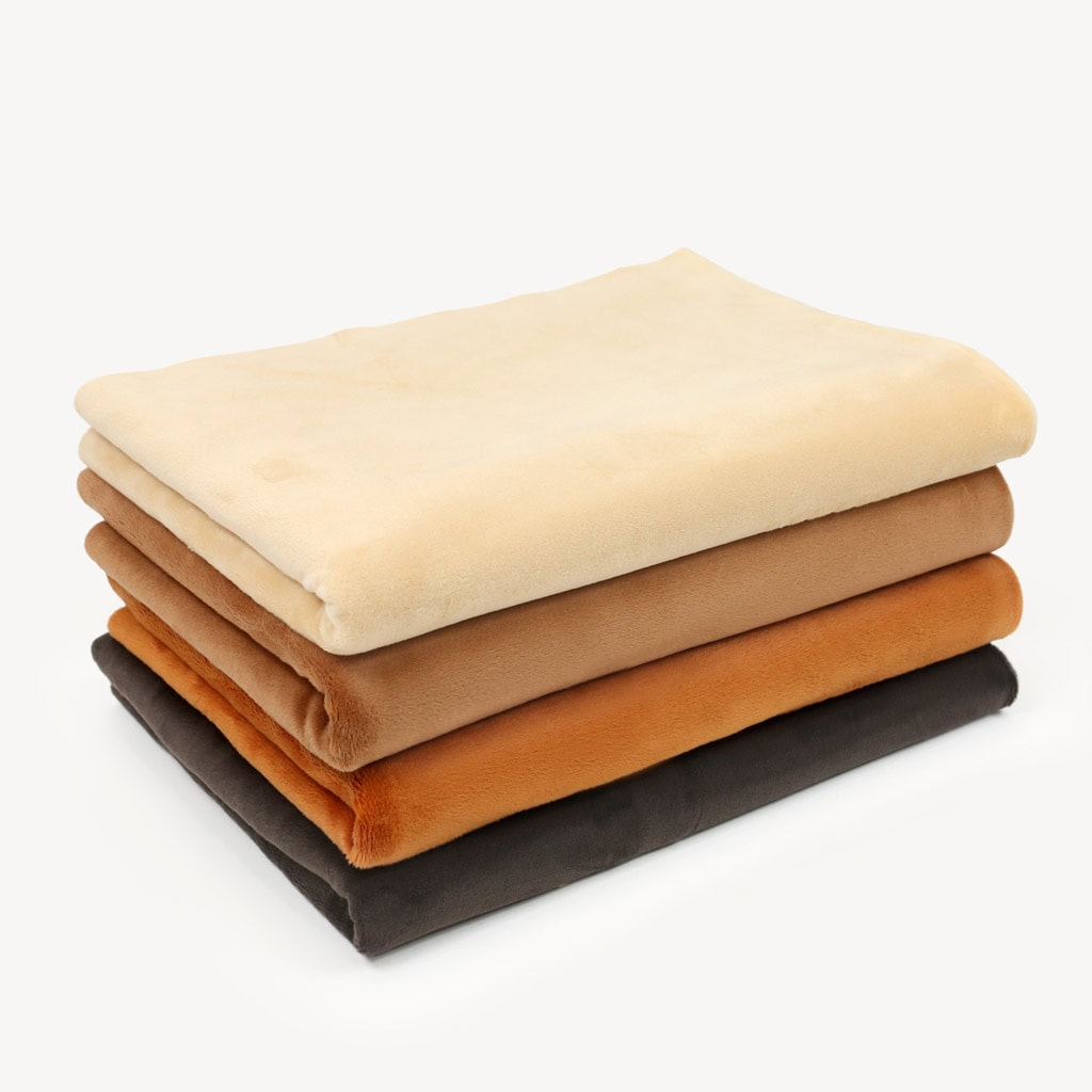 Bundle of 4: Minky BROWN fabric pack – SuperSoft SHORTY