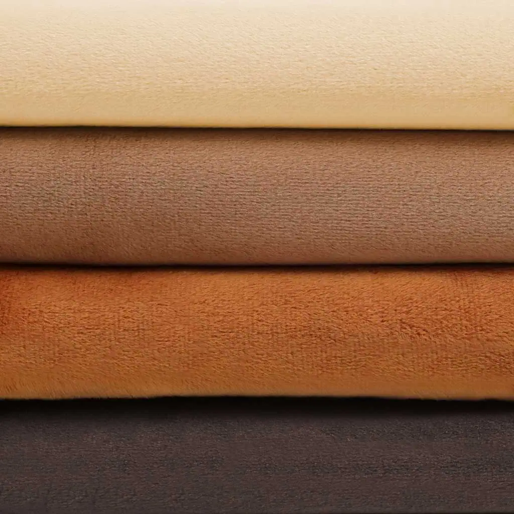 Bundle of 4: Minky BROWN fabric pack – SuperSoft SHORTY