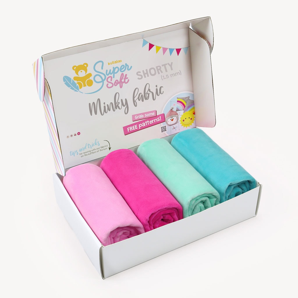 Bundle of 4: MERMAID minky fabric pack – SuperSoft SHORTY