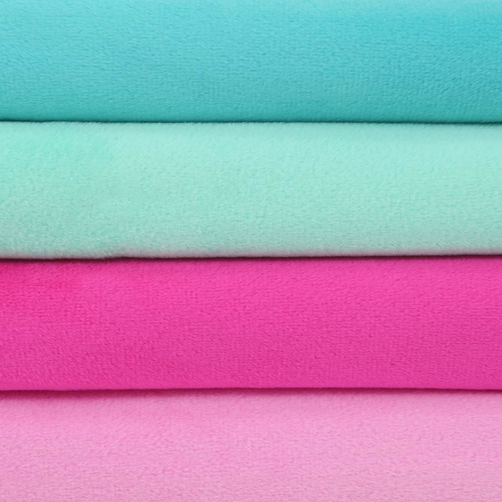 Bundle of 4: MERMAID minky fabric pack – SuperSoft SHORTY
