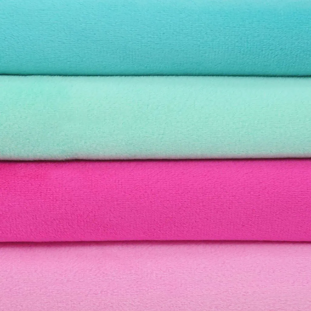 Bundle of 4: MERMAID minky fabric pack – SuperSoft SHORTY