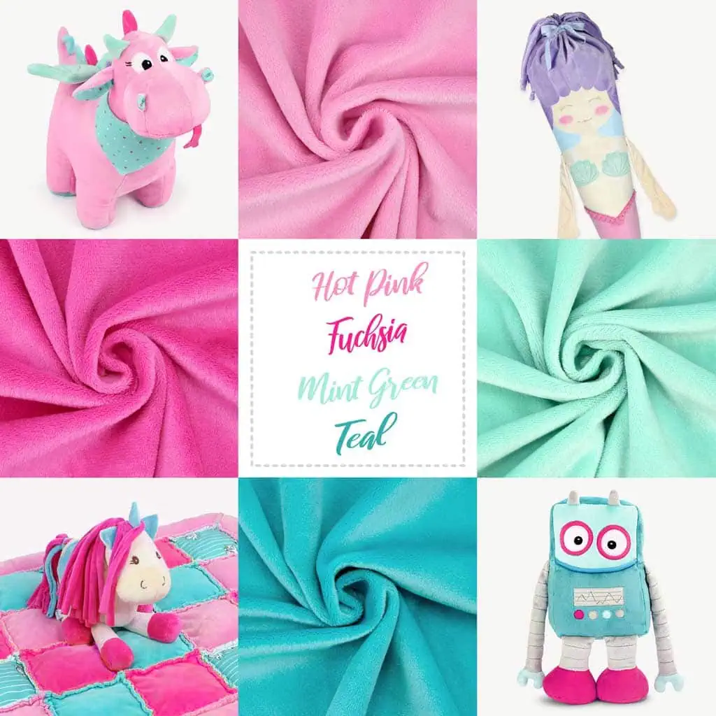 Bundle of 4: MERMAID minky fabric pack – SuperSoft SHORTY