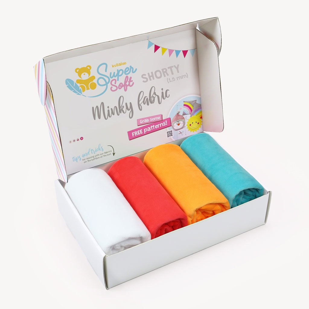 Bundle of 4: INDIAN SUMMER minky fabric pack – SuperSoft SHORTY