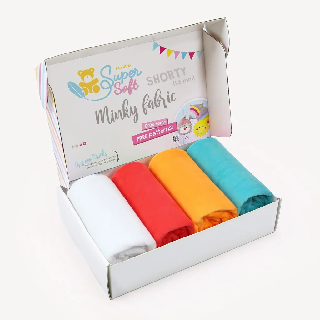 Bundle of 4: INDIAN SUMMER minky fabric pack – SuperSoft SHORTY