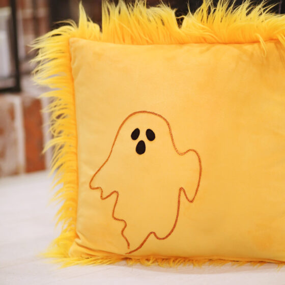 Ghost single line drawing for DIY Halloween home decor like pillows and blankets