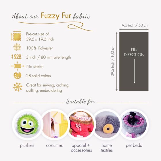 kullaloo long faux fur fabric FANTASTIC Furs ✶ Fuzzy Fur: specifications