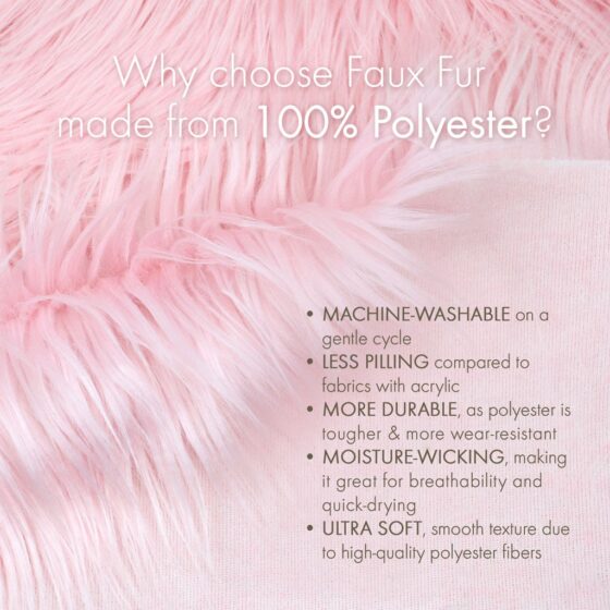 Why to use acrylic-free faux fur fabrics: machine-washable, durable, less pilling