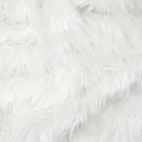 White fake fur fabric, acrylic-free, extra long – FANTASTIC Furs ✶ Fuzzy Fur