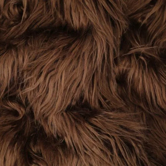 Friar brown fake fur fabric, acrylic-free, extra long – FANTASTIC Furs ✶ Fuzzy Fur