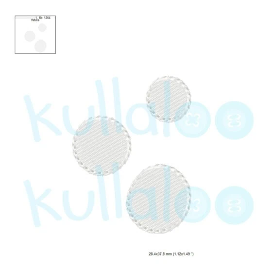 Fawn / deer face embroidery pattern: white spots forehead