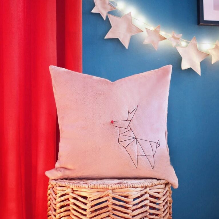 Origami-style Christmas motifs