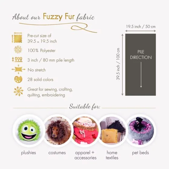 kullaloo long faux fur fabric FANTASTIC Furs ✶ Fuzzy Fur: specifications