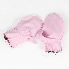 Instructions for free mittens sewing pattern: sew all cuff, outer and lining mitten together