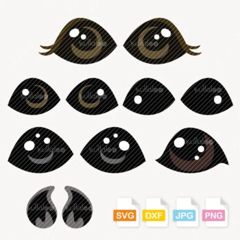Hobby horse cutting files: eyes + nostrils for sewing pattern "HOLLY" (digital)