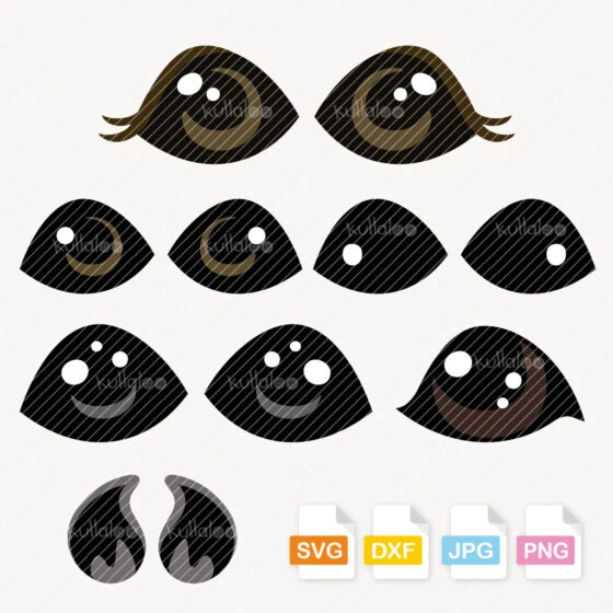 Hobby horse cutting files: eyes + nostrils for sewing pattern "HOLLY" (digital)