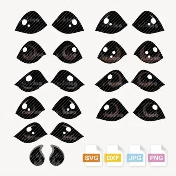 Hobby horse cutting files: eyes + nostrils for sewing pattern "HOPE" (digital)