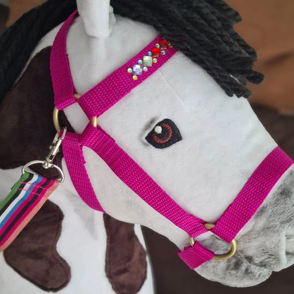 Embroidering the eyes and nostrils of your Hobby Horse