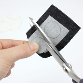 Applique on minky fabric using Heat'n Bond: Cut out the Heat'n Bond elements