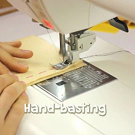 How to sew minky fabric: hand basting