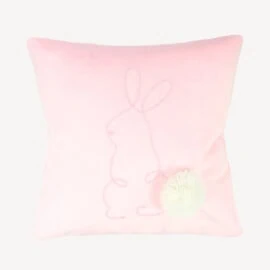 DIY Easter pillow: bunny one line art