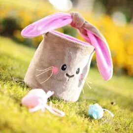 Fabric easter rabbit basket pattern: Sew your own bunny basket