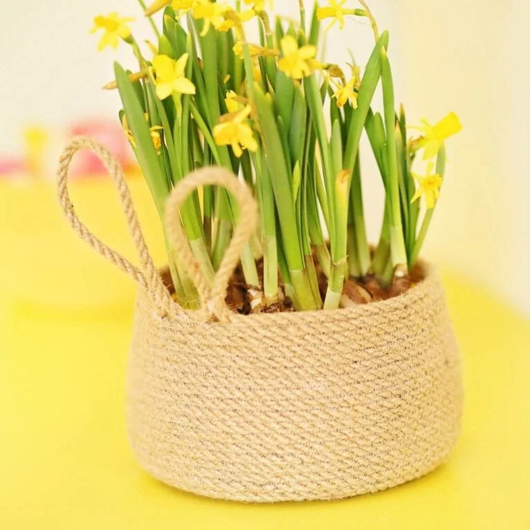 Sew a easter rope bowl: easy handmade Easter decor
