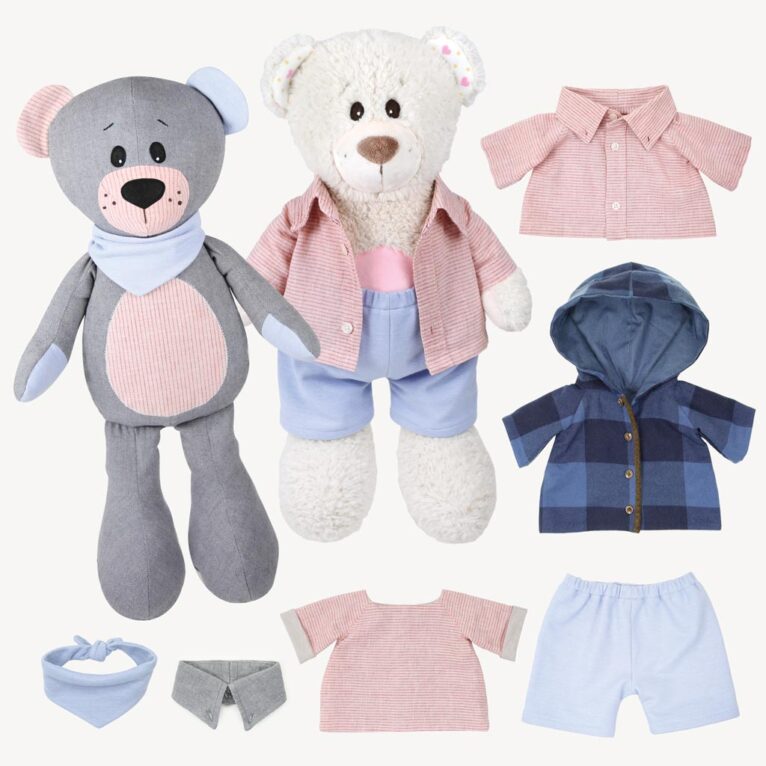 Memory bear sewing pattern sheet (printed), incl. clothes l…