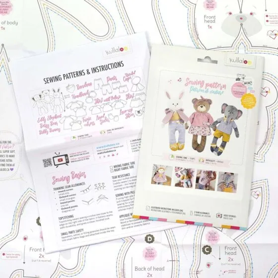 Paper sewing pattern "Dress Me Besties": high-quality, sturdy pattern sheet with booklet-style instructions
