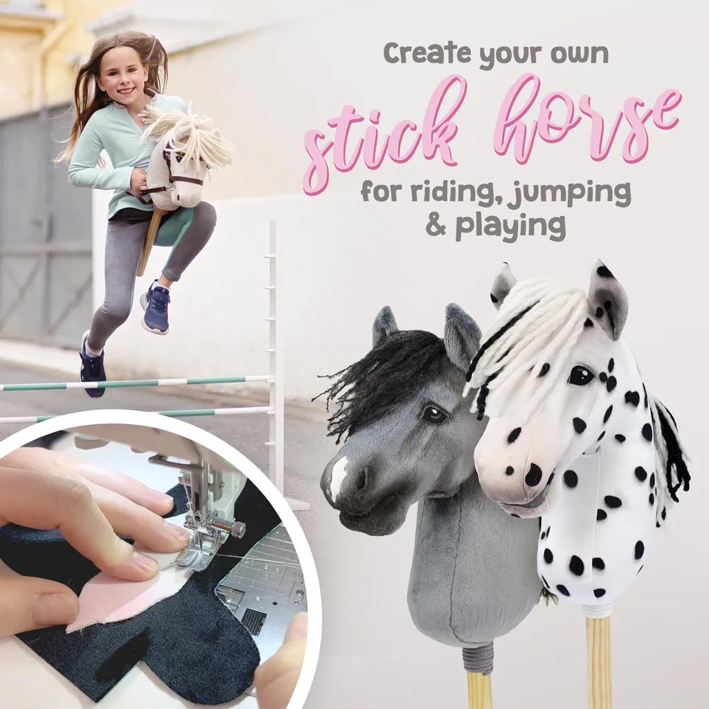 Paper hobby horse sewing pattern "HOPE" with accessories: make your own stick horse for riding, jumping and playing!