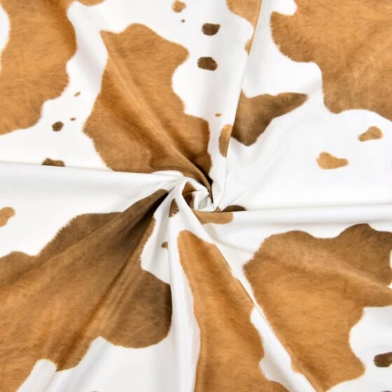 Cuddly brown pony pattern fabric for horse, cow, cat and dog - SuperSoft SHORTY minky