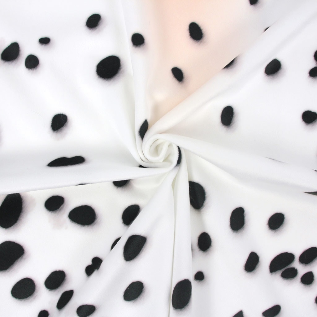 Black spotted leopard horse fabric for sewing Appaloosa Hobby Horse - SuperSoft SHORTY minky