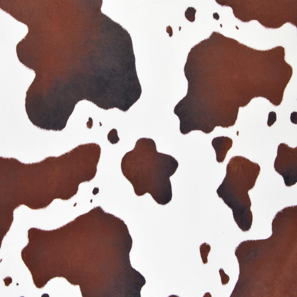 Dark brown and white cow print minky / stick pony fabric - SuperSoft SHORTY