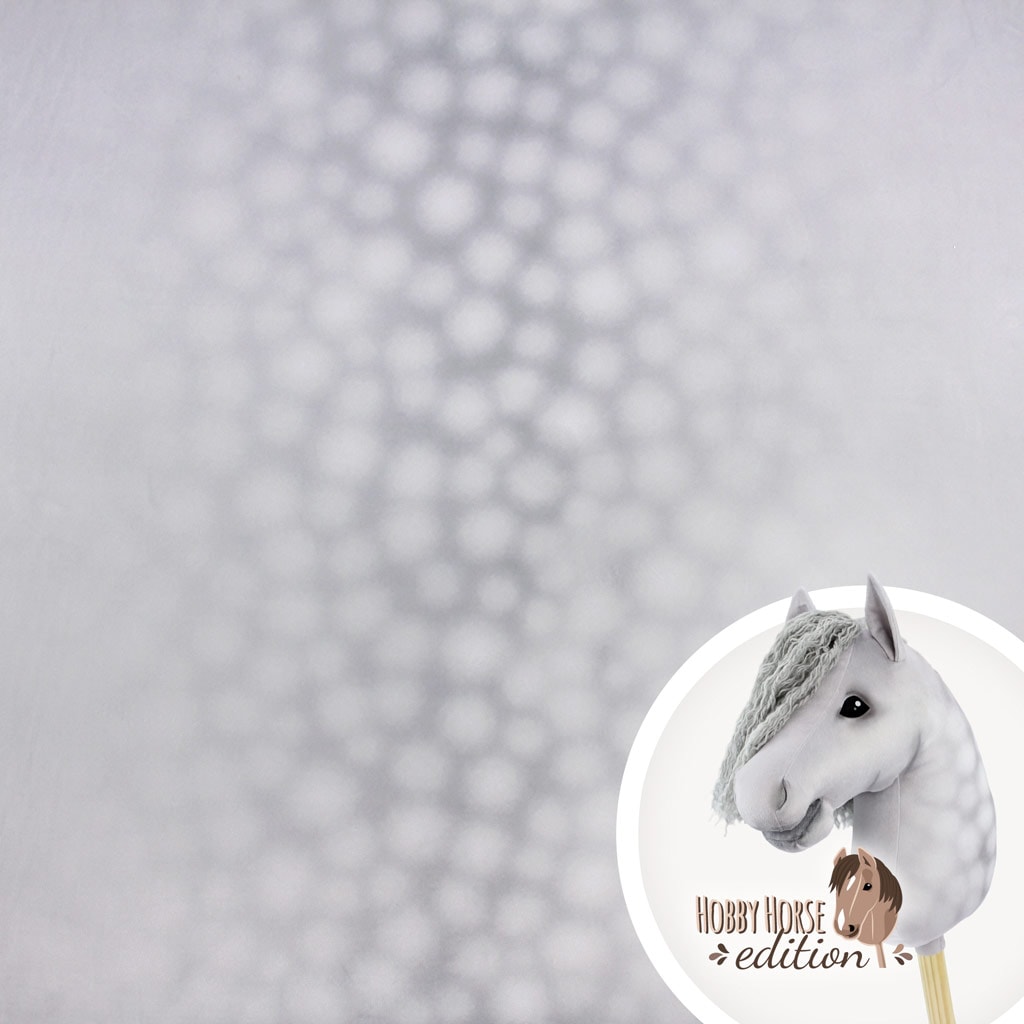 Dapple Grey Hobby Horse fabric panel - SuperSoft SHORTY velboa minky