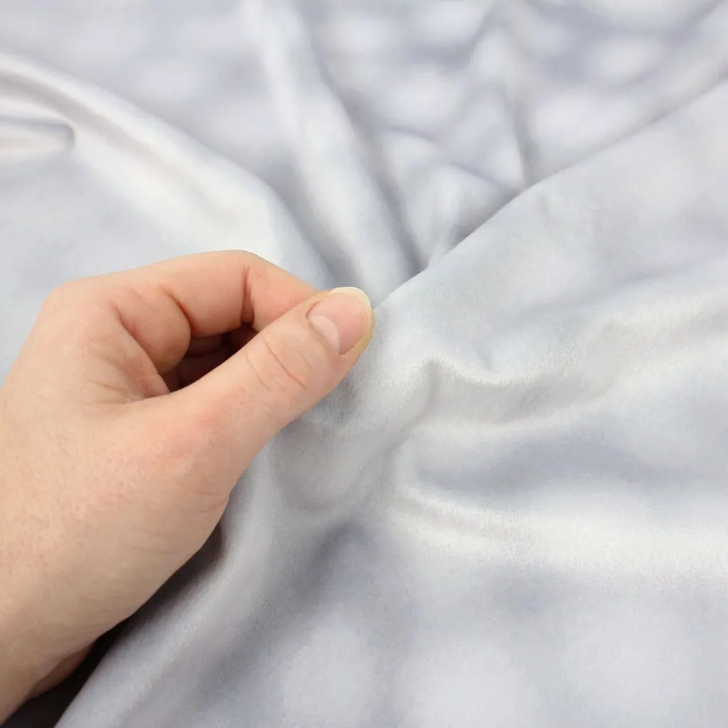 Dapple Grey Hobby Horse velboa fabric panel - SuperSoft SHORTY minky