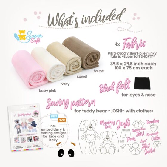 Teddy bear making kit for up to 3 super cuddly bears ⋆ kullaloo CA Inc.