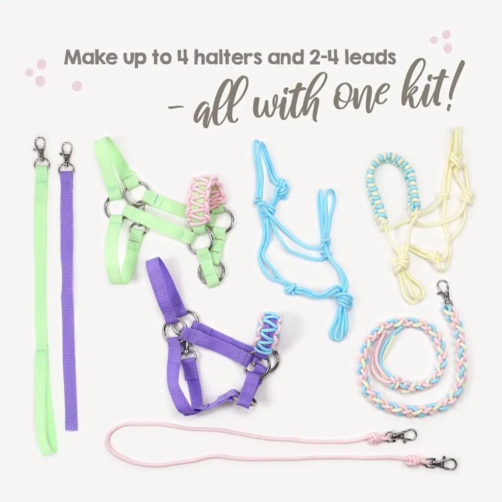 Make a Hobby Horse halter and lead DIY kit: examples of what can be made with the material kit