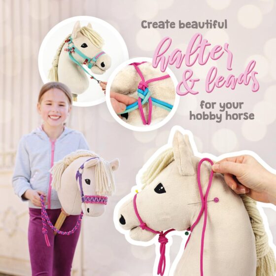 Create beautiful halter and leads for your hobby horse / stick pony with our DIY halter kits