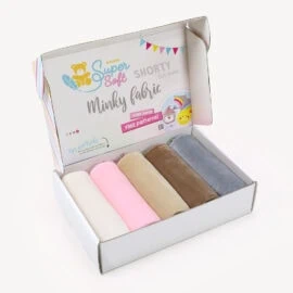 Bundle of 5 ♥ BESTIES minky material bundle (half size pieces) - SuperSoft SHORTY