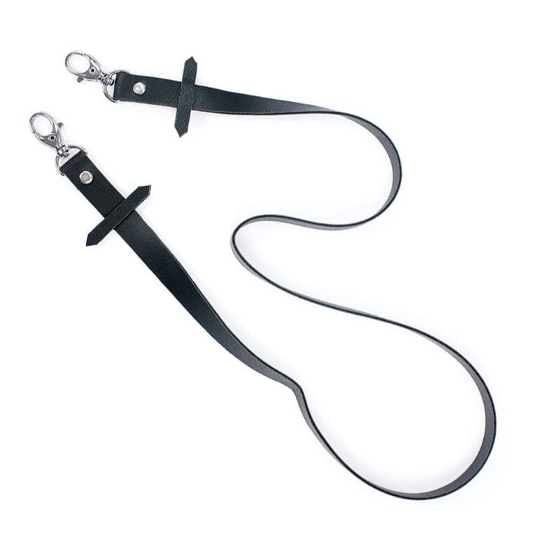 Hobby Horse reins made from faux leather with rein stops