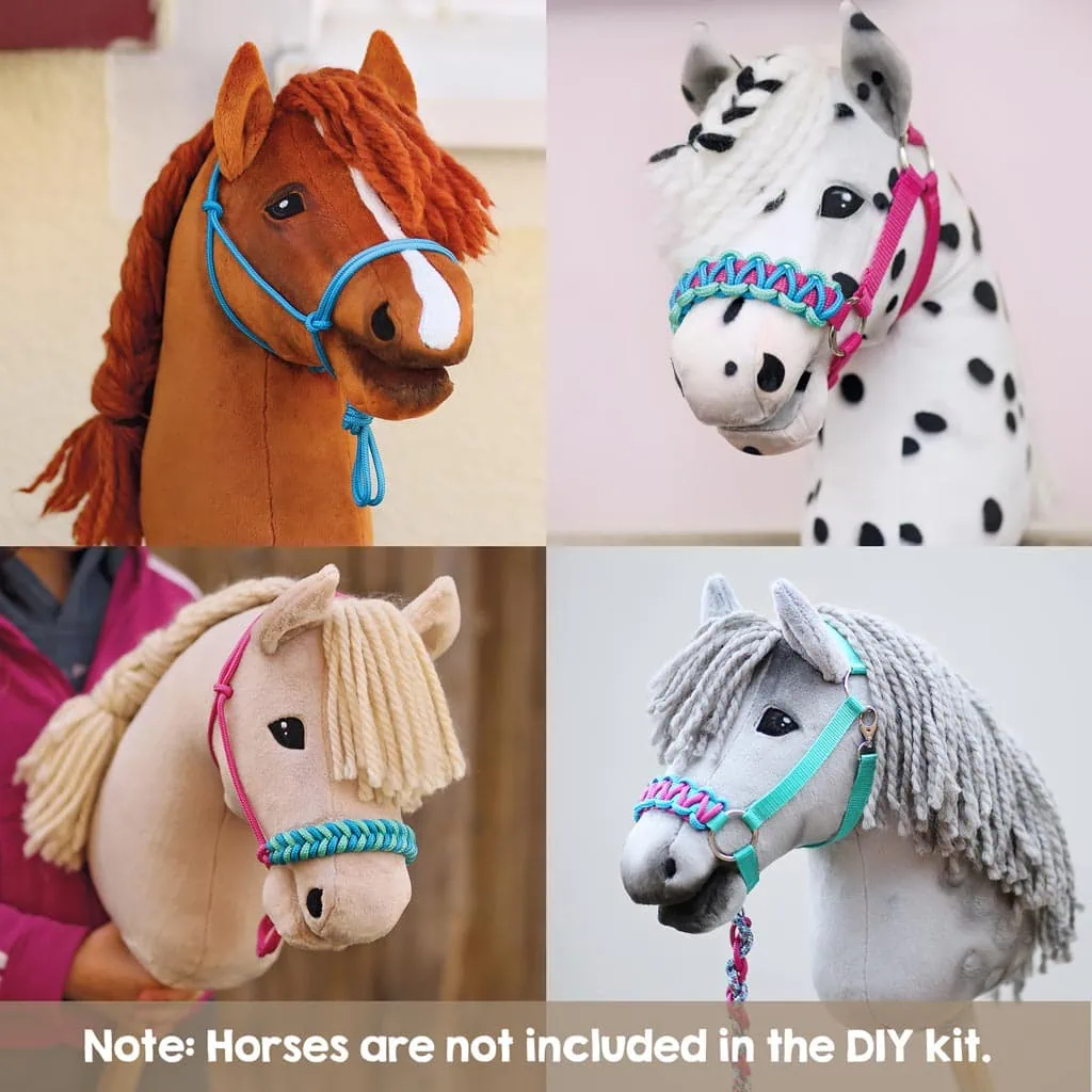 Hobby Horse halter DIY kit purple/pink: examples of what can be made with the material from the kit