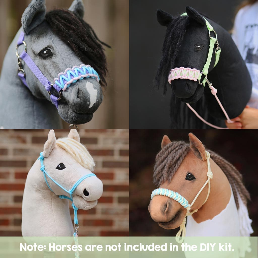 Make a Hobby Horse halter and lead DIY kit: examples of what can be made with the material kit