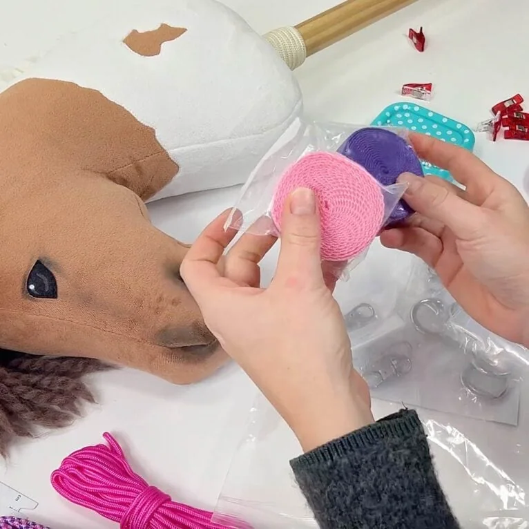 Hobby Horse Halter DIY tutorial: materials you need - bag webbing