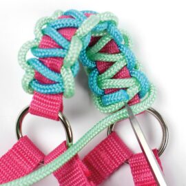 How to braid the noseband strap of a Hobby Horse head collar: step 11