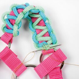 How to braid the noseband strap of a Hobby Horse head collar: step 13