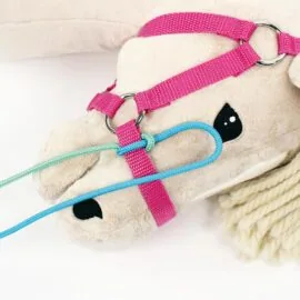 How to braid the noseband strap of a Hobby Horse head collar: step 5