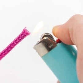 How to tie a halter with rope for a hobby horse: step 1