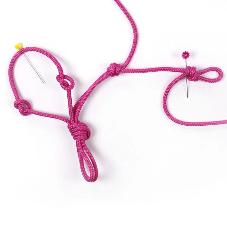How to tie a halter with rope for a hobby horse: step 16