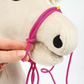 How to tie a halter with rope for a hobby horse: step 18